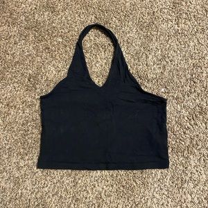 Cropped neck tank top